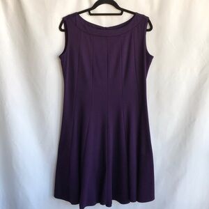 Haani deep plum heavyweight boatneck skater dress